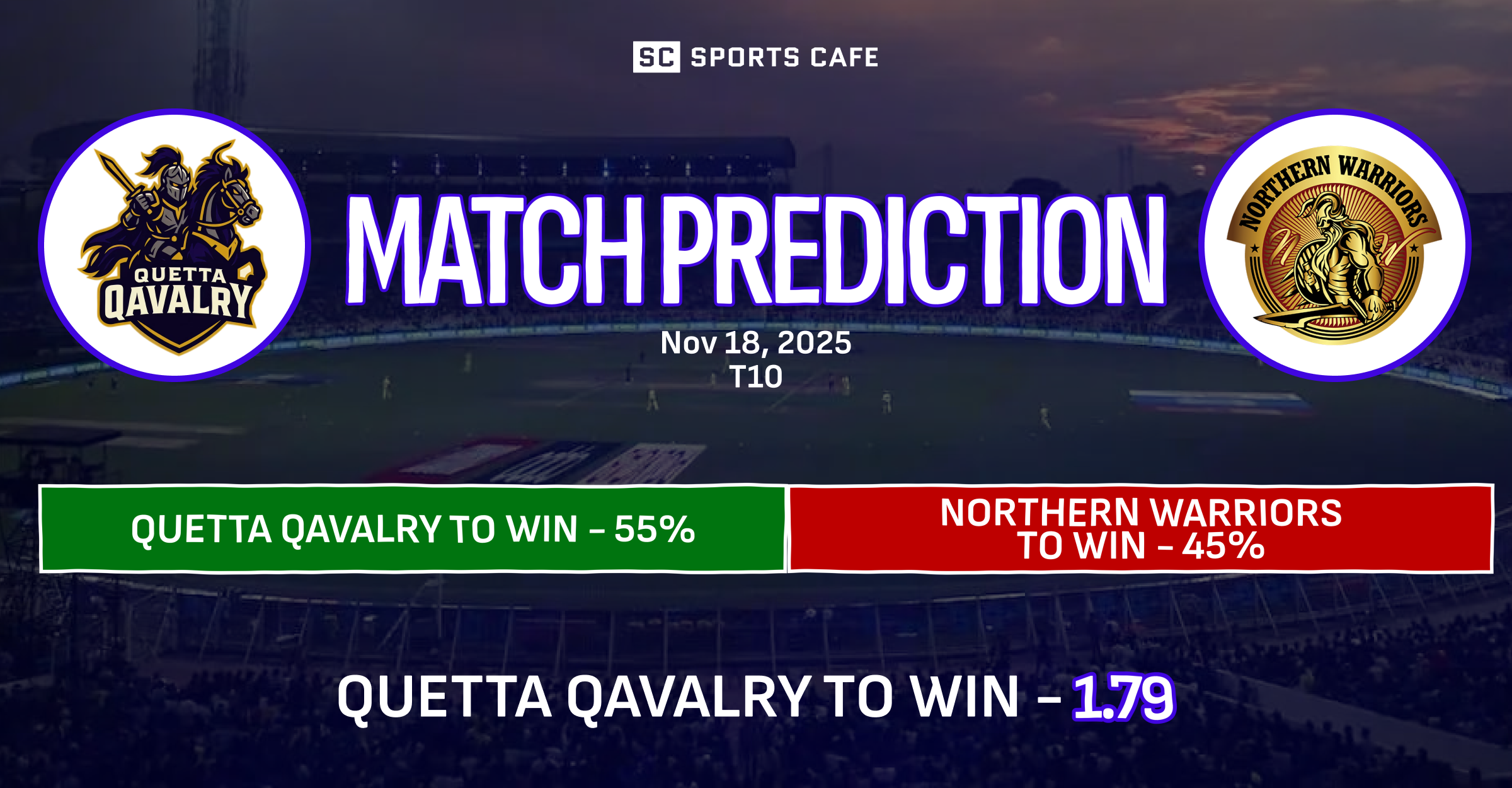 Quetta Qavalry vs Northern Warriors